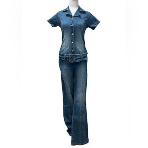 Revolt Denim Vintage 90s Belted Jumpsuit